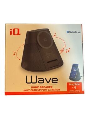 NWOT iQ Wave Home Bluetooth Speaker +Wireless Charger